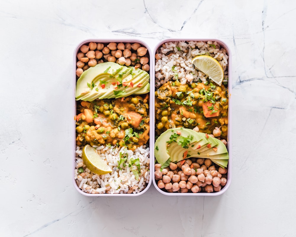 Healthy macro-balanced meal with protein, carbs, and vegetables